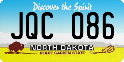 ND license plate JQC086