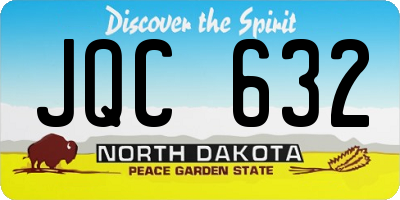 ND license plate JQC632