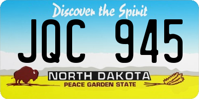 ND license plate JQC945
