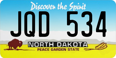 ND license plate JQD534