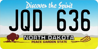 ND license plate JQD636