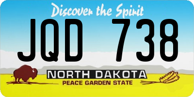 ND license plate JQD738