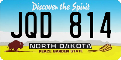 ND license plate JQD814