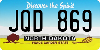 ND license plate JQD869