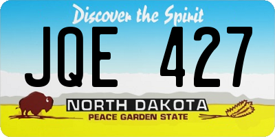 ND license plate JQE427