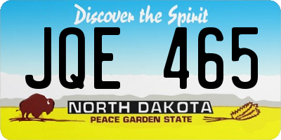 ND license plate JQE465