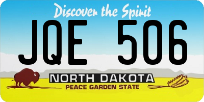 ND license plate JQE506