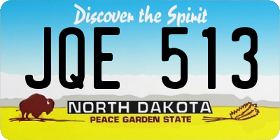ND license plate JQE513