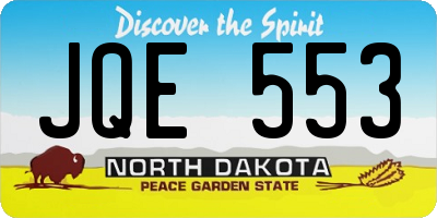 ND license plate JQE553