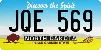 ND license plate JQE569