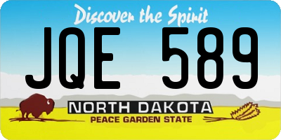 ND license plate JQE589