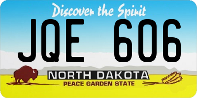 ND license plate JQE606