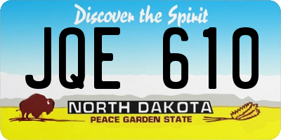 ND license plate JQE610