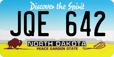 ND license plate JQE642