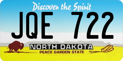 ND license plate JQE722