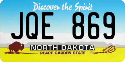 ND license plate JQE869