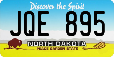ND license plate JQE895