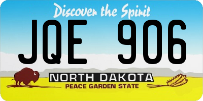 ND license plate JQE906