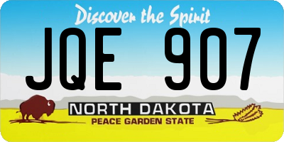 ND license plate JQE907