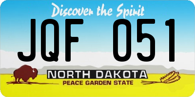 ND license plate JQF051
