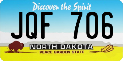 ND license plate JQF706
