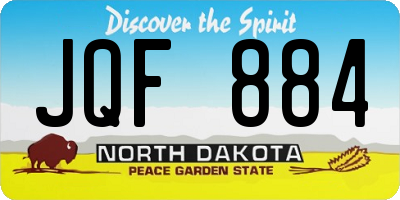 ND license plate JQF884