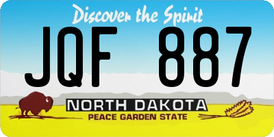 ND license plate JQF887