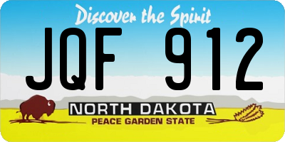 ND license plate JQF912