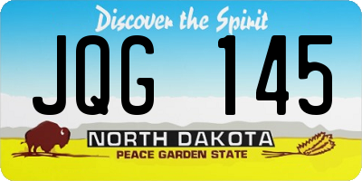 ND license plate JQG145