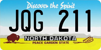 ND license plate JQG211