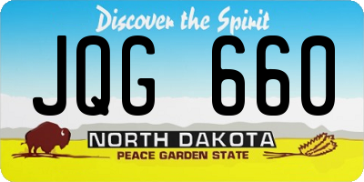 ND license plate JQG660