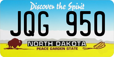 ND license plate JQG950