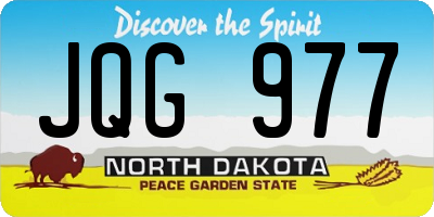 ND license plate JQG977