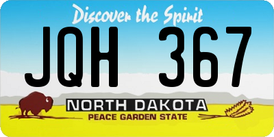 ND license plate JQH367