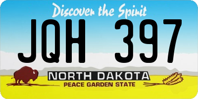 ND license plate JQH397