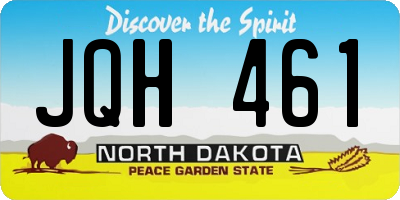ND license plate JQH461