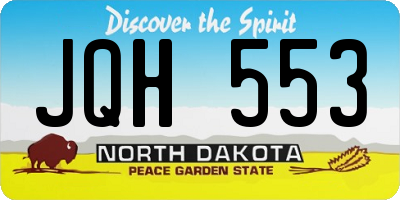 ND license plate JQH553