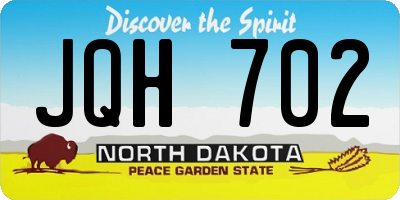 ND license plate JQH702