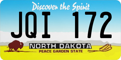 ND license plate JQI172