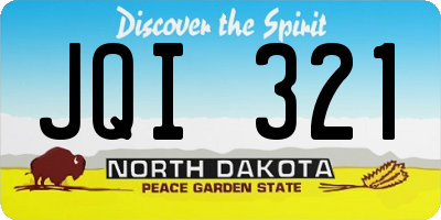 ND license plate JQI321