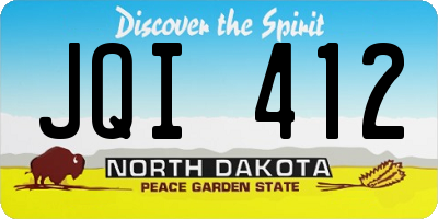 ND license plate JQI412