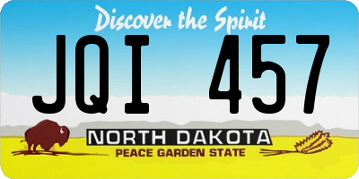 ND license plate JQI457
