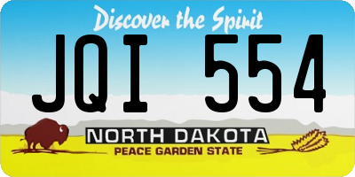 ND license plate JQI554