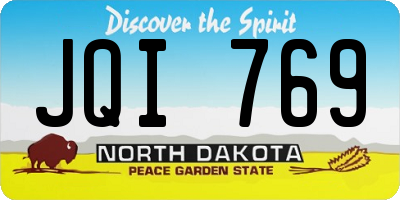 ND license plate JQI769