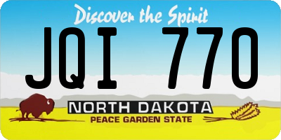 ND license plate JQI770