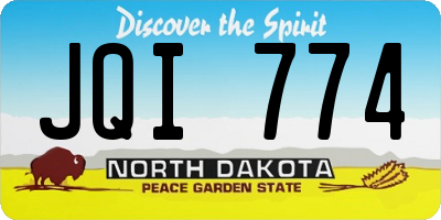 ND license plate JQI774