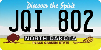 ND license plate JQI802