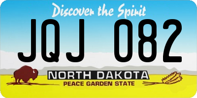 ND license plate JQJ082