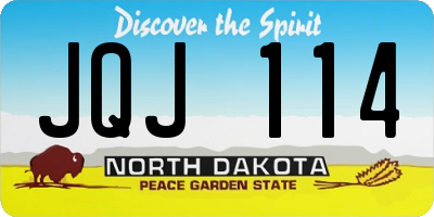 ND license plate JQJ114