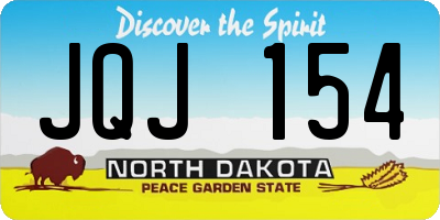 ND license plate JQJ154